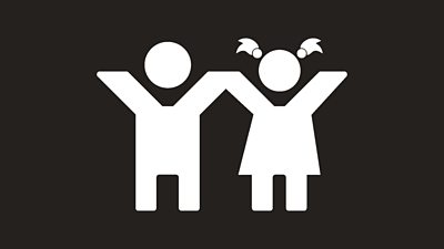 Graphic of two children