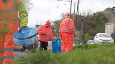 Volunteers from Eco Rangers NI regularly patrol roads around Carrickfergus, Larne and Ballynure, lifting rubbish as they go