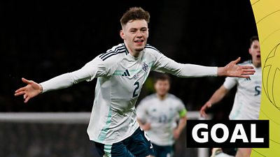 Watch Conor Bradley gives Northern Ireland the lead