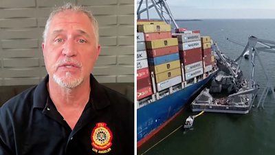 Former FBI diver explains risks of Baltimore recovery - BBC News
