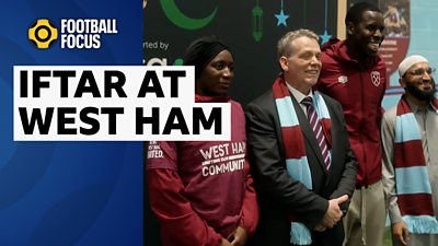 West Ham's Hawa Cissoko and Kurt Zouma at an Iftar event