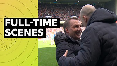 Watch the full time scenes after classic Old Firm derby
