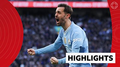 Manchester City's Bernardo Silva reacts to scoring late goal against Chelsea in FA Cup semi-finals