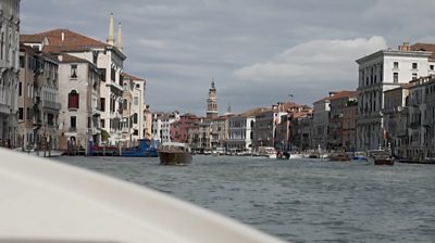 Venice cityscape seen from the water