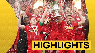 Cliftonville lift the Irish Cup at Windsor Park