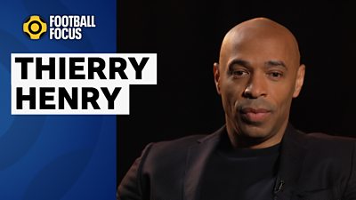 Thierry Henry sitting down in the studio