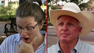 Woman and man react to Trump conviction