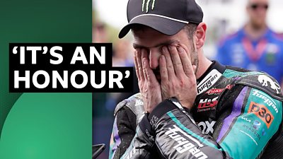 Watch: Michael Dunlop reacts to equalling Joey Dunlop's TT wins record
