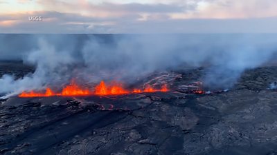 Kilauea volcano erupting in Hawaii