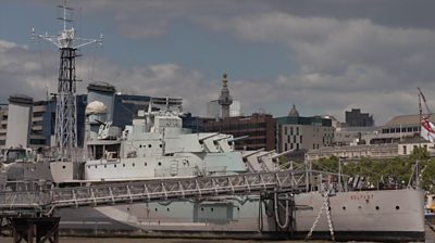 HMS Belfast on River Thames