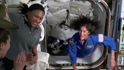 Nasa astronaut Suni Williams floating in space station