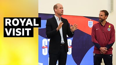 Prince William and England manager Gareth Southgater