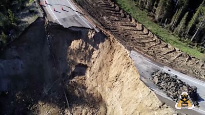 Teton Pass collapsed in Wyoming
