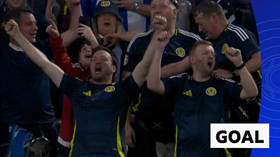 Scotland fans celebrating