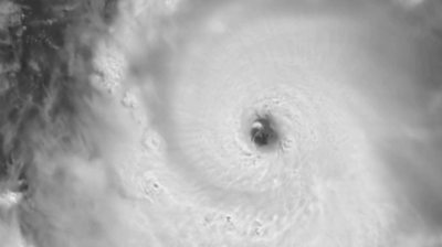 The eye of Hurricane Beryl