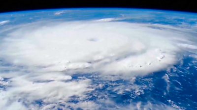 View from space of Hurricane Beryl