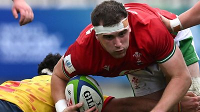Wales' Morgan Morse is tackled