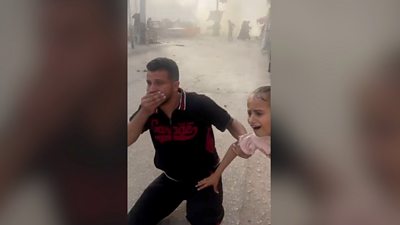 Father and daughter in blast aftermath