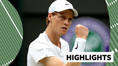 Wimbledon highlights: Sinner beats Shelton 3 sets to 0 in the Round of 16