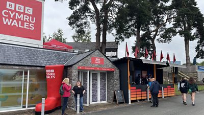 The BBC Cymru Wales pavillion at the Royal Welsh Show 