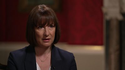 Rachel Reeves speaking to Laura Kuenssberg