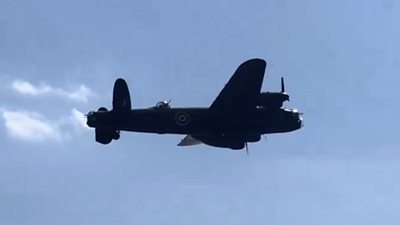 Lancaster bomber takes to sky following restoration