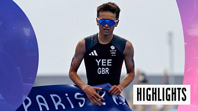 Watch as Great Britain's Alex Yee makes a dramatic final dash to win gold at the Paris 2024 Olympics