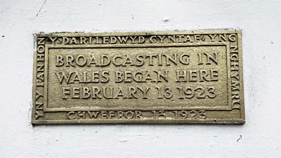 BBC Wales plaque