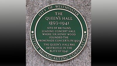 Plaque at BBC Henry Wood House