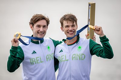 Paul O'Donovan and Fintan McCarthy retained their Olympic men's lightweight double sculls title