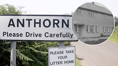 Village of Anthorn sign