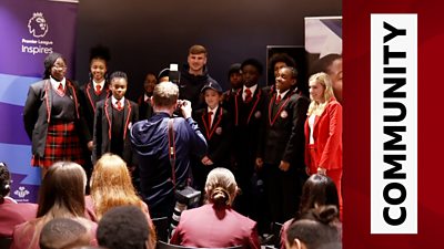 Timo Werner joins local school children at Tottenham Hotspur Stadium