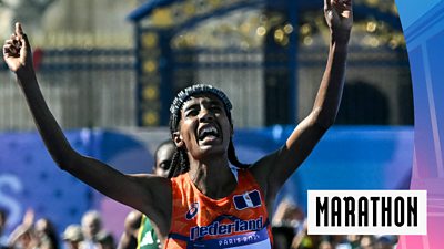 Watch as The Netherlands' Sifan Hassan wins the Olympic women's marathon.