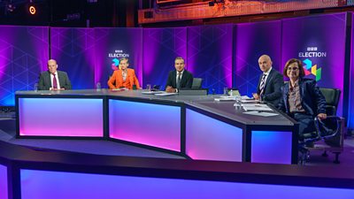 Election 2024 presenters on set