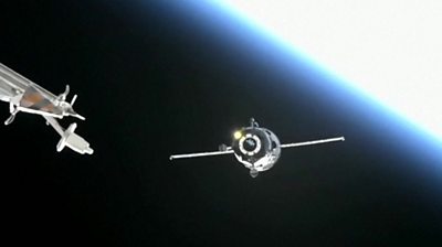 Progress 89 spacecraft above the Earth