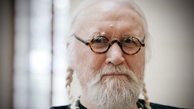 close up of Billy Connolly looking to camera