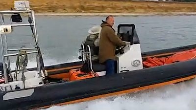 Man on a boat.