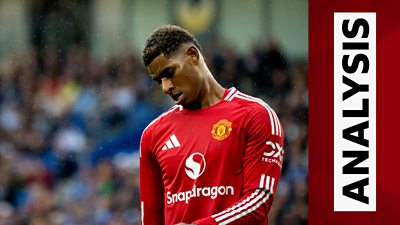 Marcus Rashford looks dejected