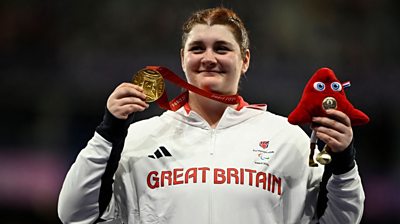 Sabrina Fortune gold medal in Women's F20 Shot Put Paris 2024 Paralympics