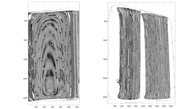 cross-sections of the film scans