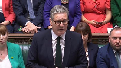 Sir Keir Starmer during PMQs