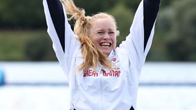 Laura Sugar says her gold medal in the single kayak at the Paris 2024 Paralympics is "going to take a little while to sink in".