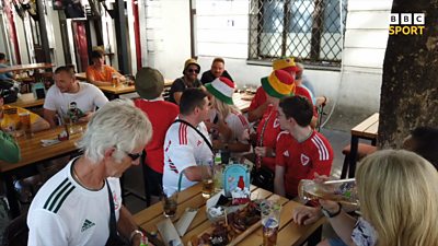 Wales fans in Montenegro