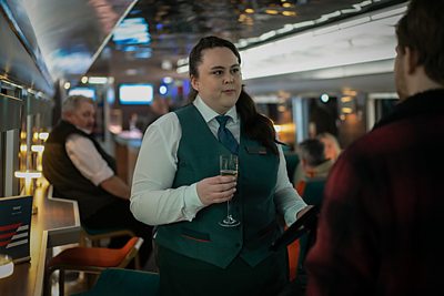 Yes Brown (SHARON ROONEY) in Nightsleeper (Credit: ý/Euston Films/Mark Mainz)