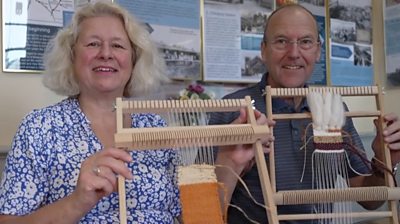 Weavers in east London have celebrated the soon-to-be Weaver Line by producing a fabric roundel.