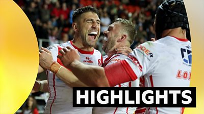 St Helens players celebrate