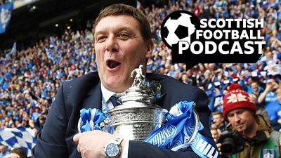 Tommy Wright with the Scottish Cup