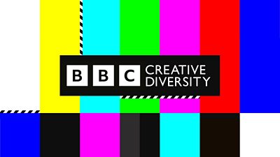 鶹Լ Creative Diversity in a black box with SMPTE colour bars as the background