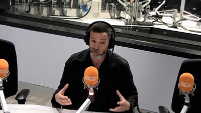 Fred Sirieix in studio at BBC radio Wales