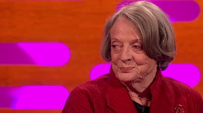 Actress Maggie Smith during interview with Graham Norton